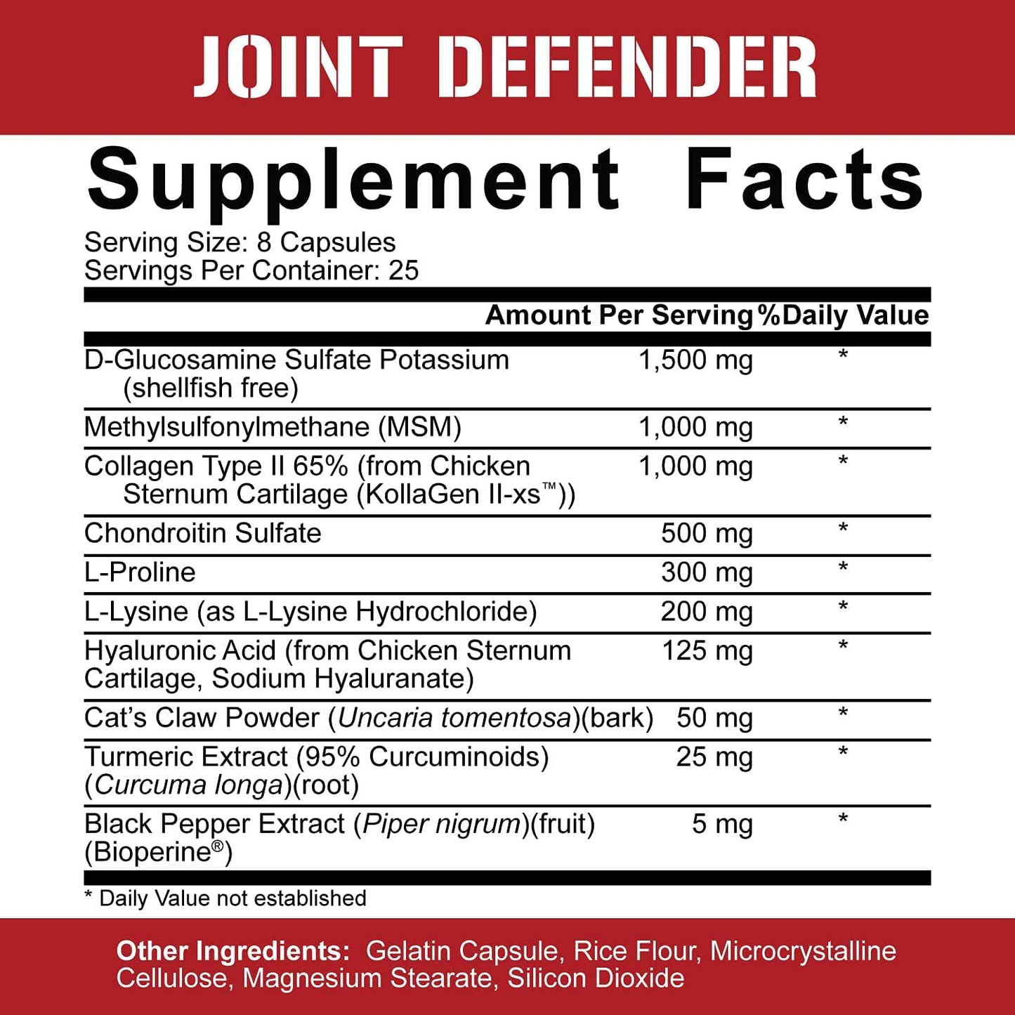 JOINT DEFENDER 5% NUTRITION RICH PIANA 200 CAPSULAS