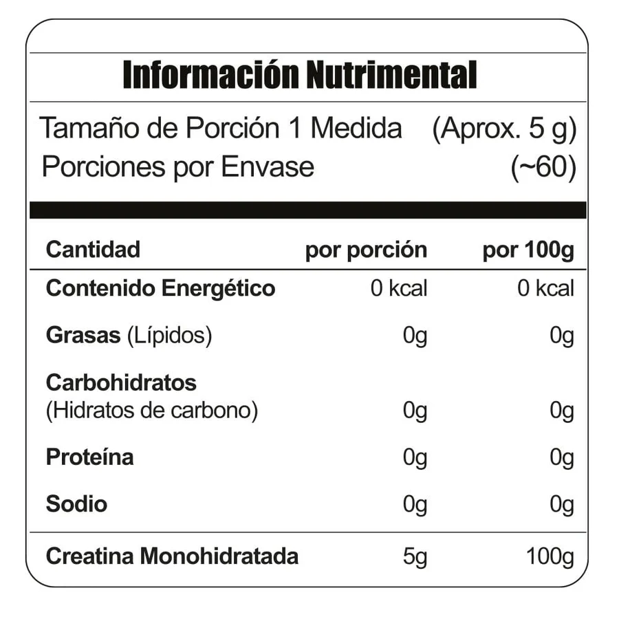 CREATINE 100% Creapure® GERMAN META NUTRITION 60 SERVICIOS (300GRS.)