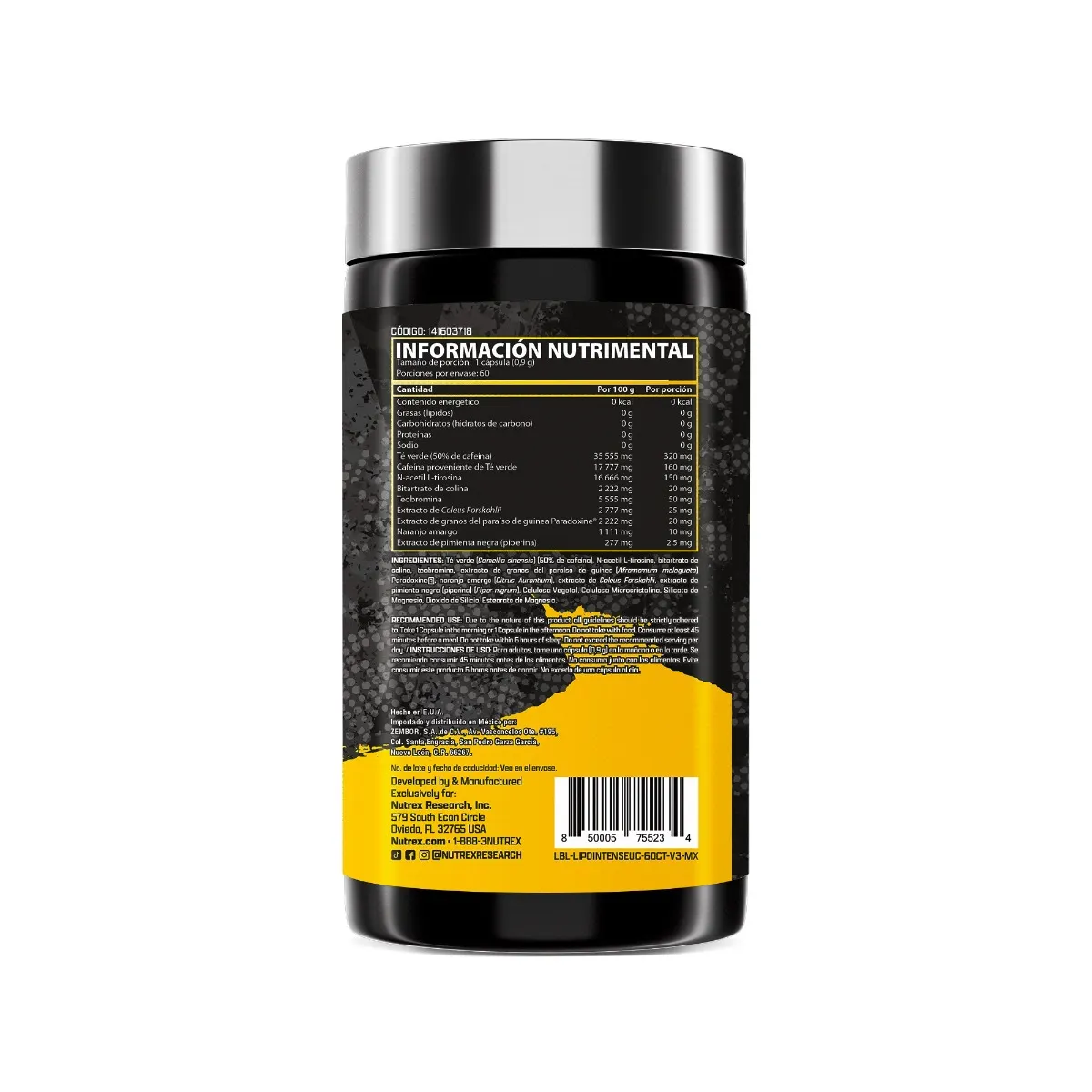 Lipo 6 Black Intense Utra Concentrate 60 Cápsulas