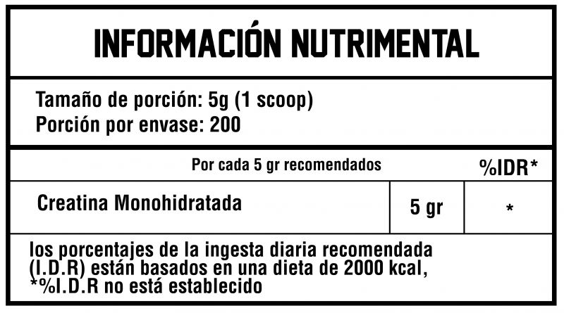 BLACKBEAR NATURAL CREATINE 80 SERVINGS 400GRS.