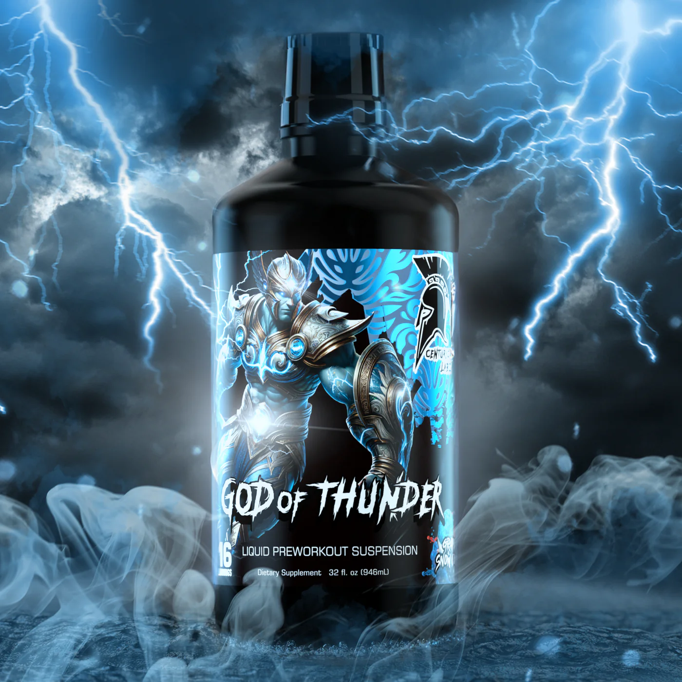 PREWORKOUT GOD OF THUNDER LIQUID SUSPENSION CENTURION LABZ 32oz