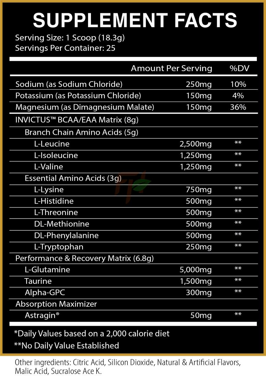 BCAA/EAA INTRA-WORKOUT INVICTUS CENTURION LABZ 25 SERVIDAS