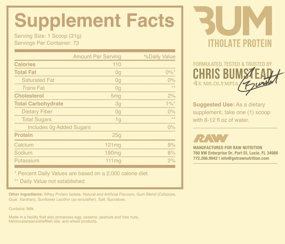 CBUM ITHOLATE PROTEIN RAW 76 SERVICES 5 LBS