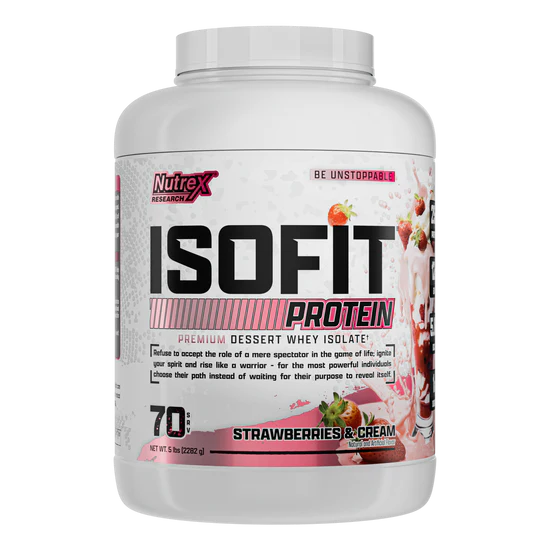 WHEY ISOLATE PROTEIN ISOFIT NUTREX RESEARCH 70 SERVES 5LBS.