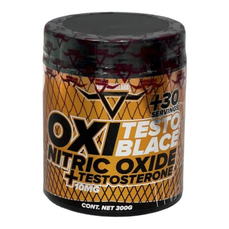 OXI TESTO BLACE NITONE OXIDE + TESTOSTERONE HARD BULLLABS 30 SERVIDAS 300GRS.
