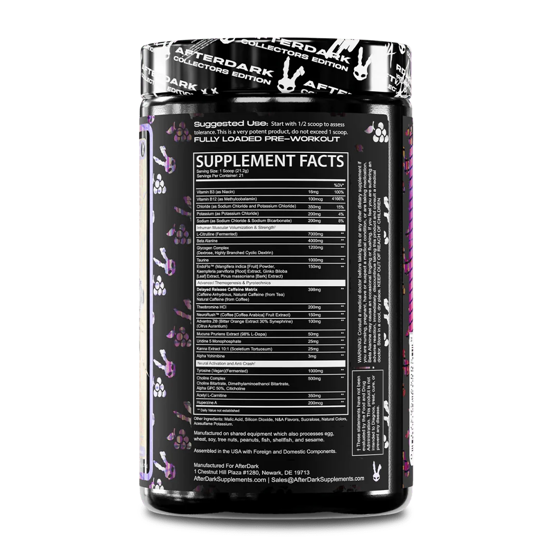 PRE-WORKOUT VOID AFTERDARCK 21SERVS 470. GRS. (16.58OZ.)