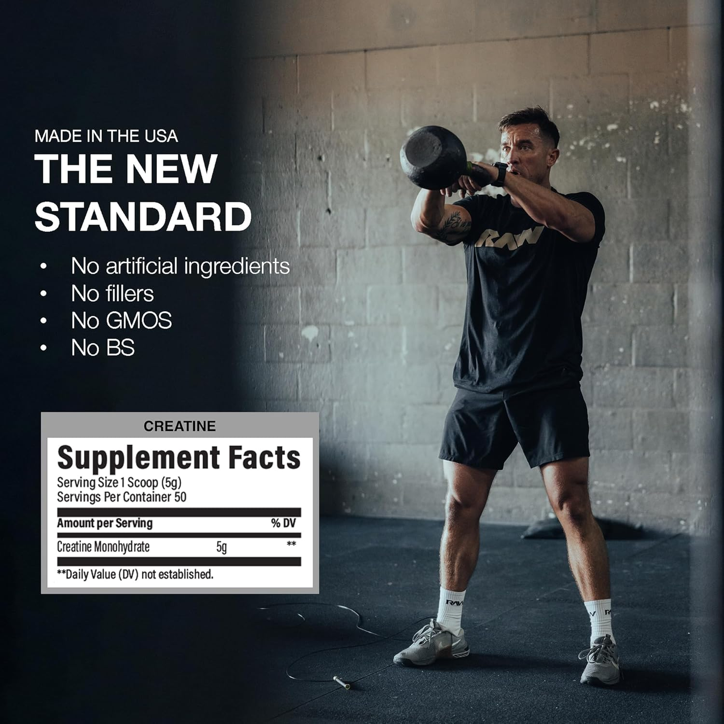 CREATINE MONOHYDRATE RAW 50SERVS