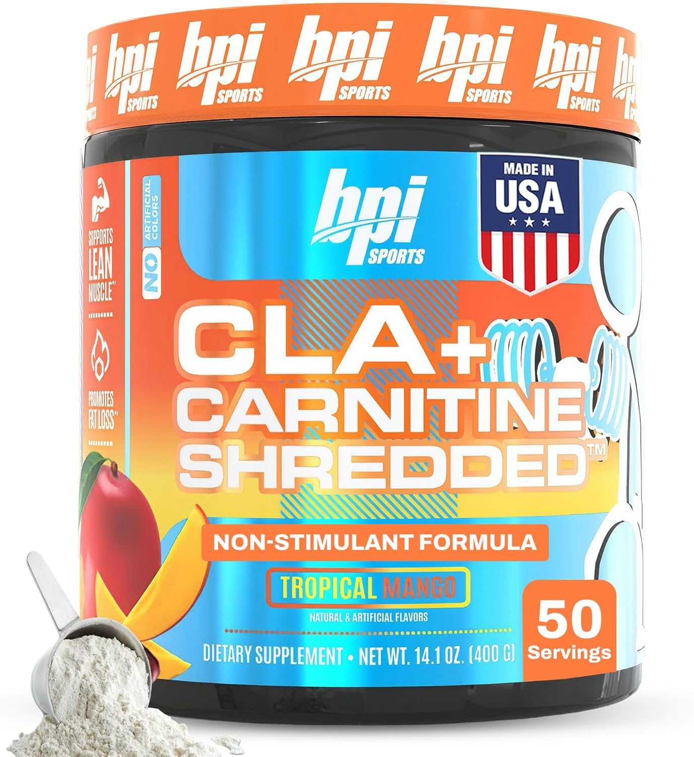 CLA+CARNITINE SHREDDED BPI SPORTS 50 SERVIDAS