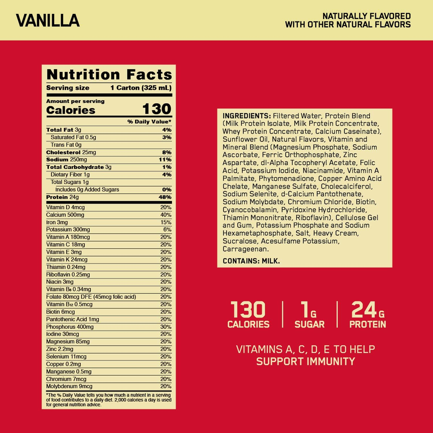 PROTEIN SHAKE GOLD STANDARD 325 ML 12 PACK RTD