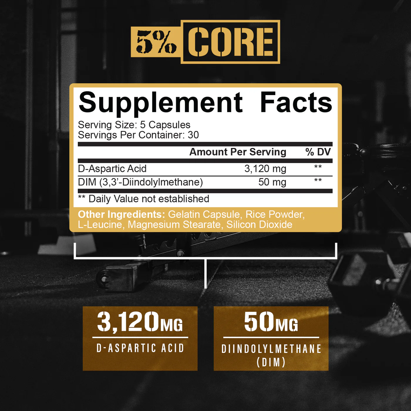 PRECURSOR CONCENTRATE D-ASPARTIC ACID RICH PIANA 5% CORE 150 CAPSULAS