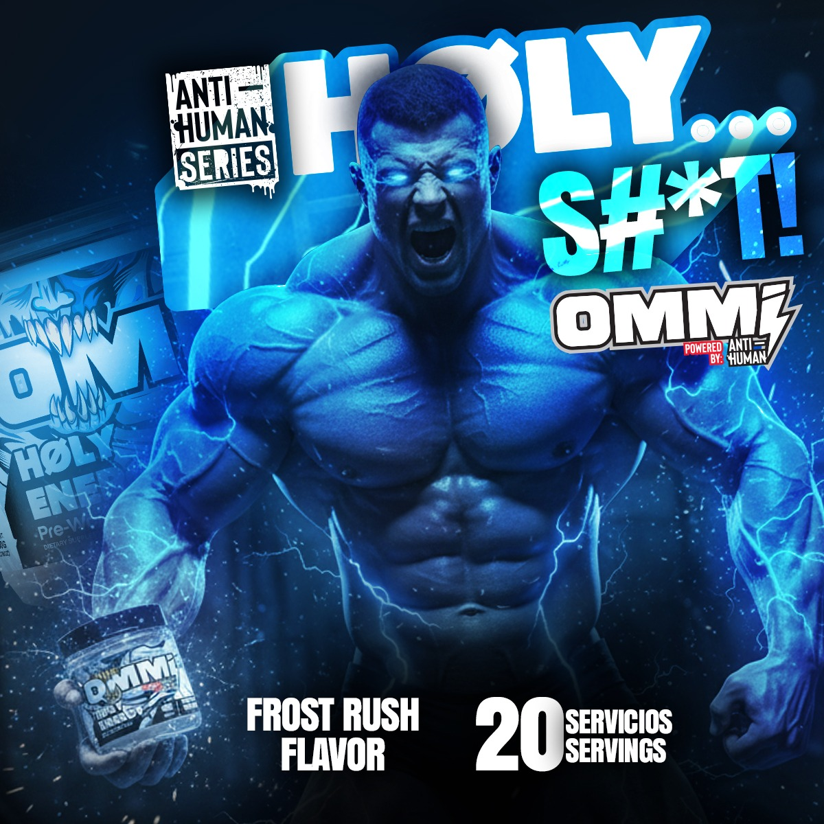 PRE-WORKOUT HOLY ENERGY OMMI ANTI-HUMAN 20 SERVICIOS