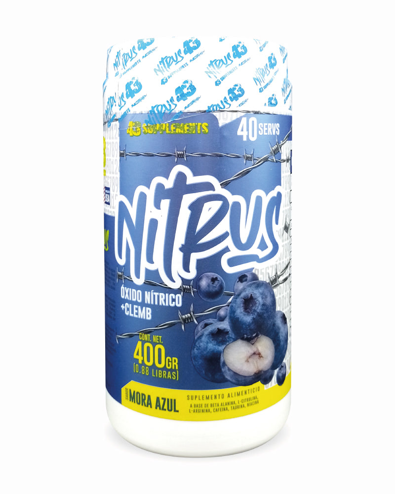 NITRUS + CLEMBU 43 SUPPLEMENTS 40 SERVIDAS 400GR. (0.88 LBRS.)