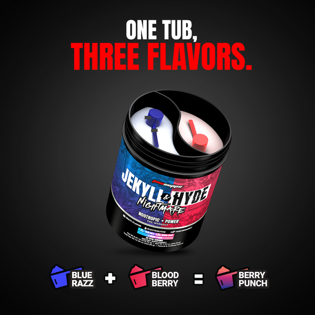 PRE-ENTRENO PROSUPPS JEKYLL & HYDE DUAL TUB (TRES SABORES EN UNO) 40 SERVICIOS