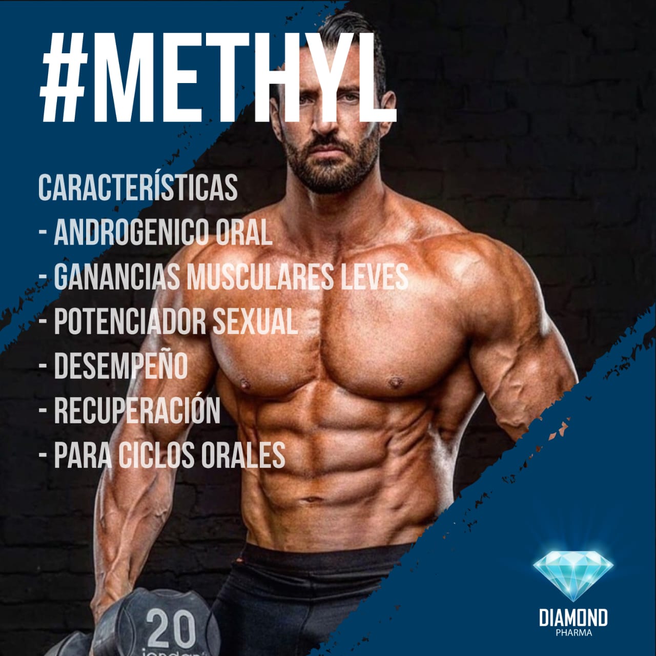 M1T METIL-1 TESTOSTERONA (METHYTEST) 10mg/100 TABLETAS DIAMOND
