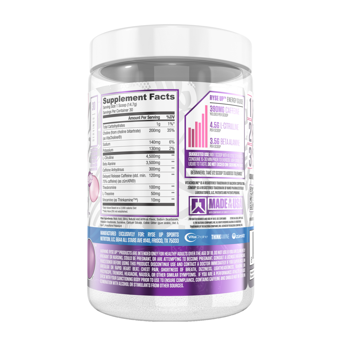 PRE-WORKOUT RYSE LOADED 30 SERVIDAS 430 GRS. (15.5 OZ)