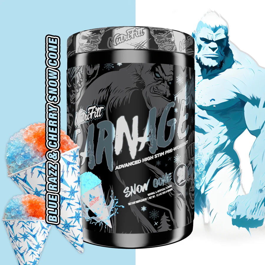 PREWORKOUT CARNAGE ADVANCED HIGH STIM NUTRIFITT 21 SERVIDAS 12.4 ONZ
