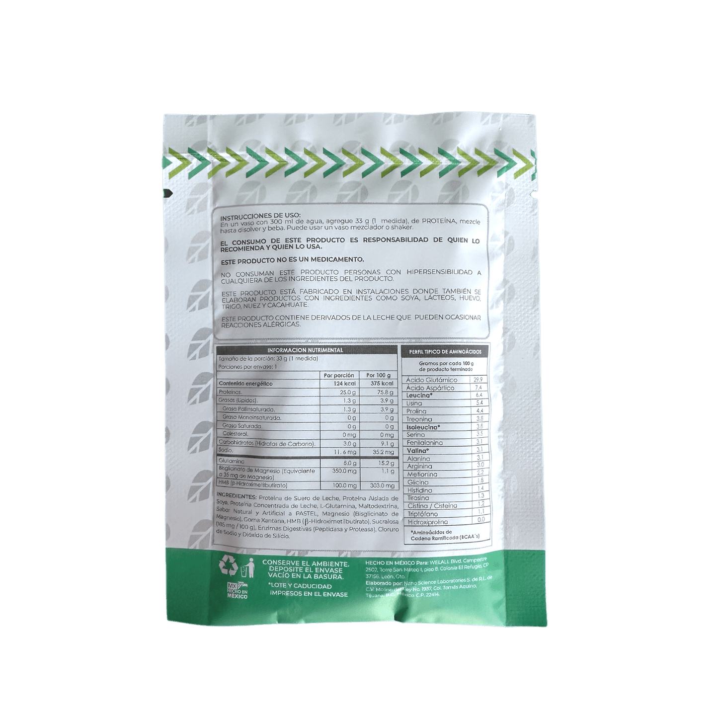 WHEY PROTEIN PROPLUS WEL ALL IN ENVELOPE 33G.