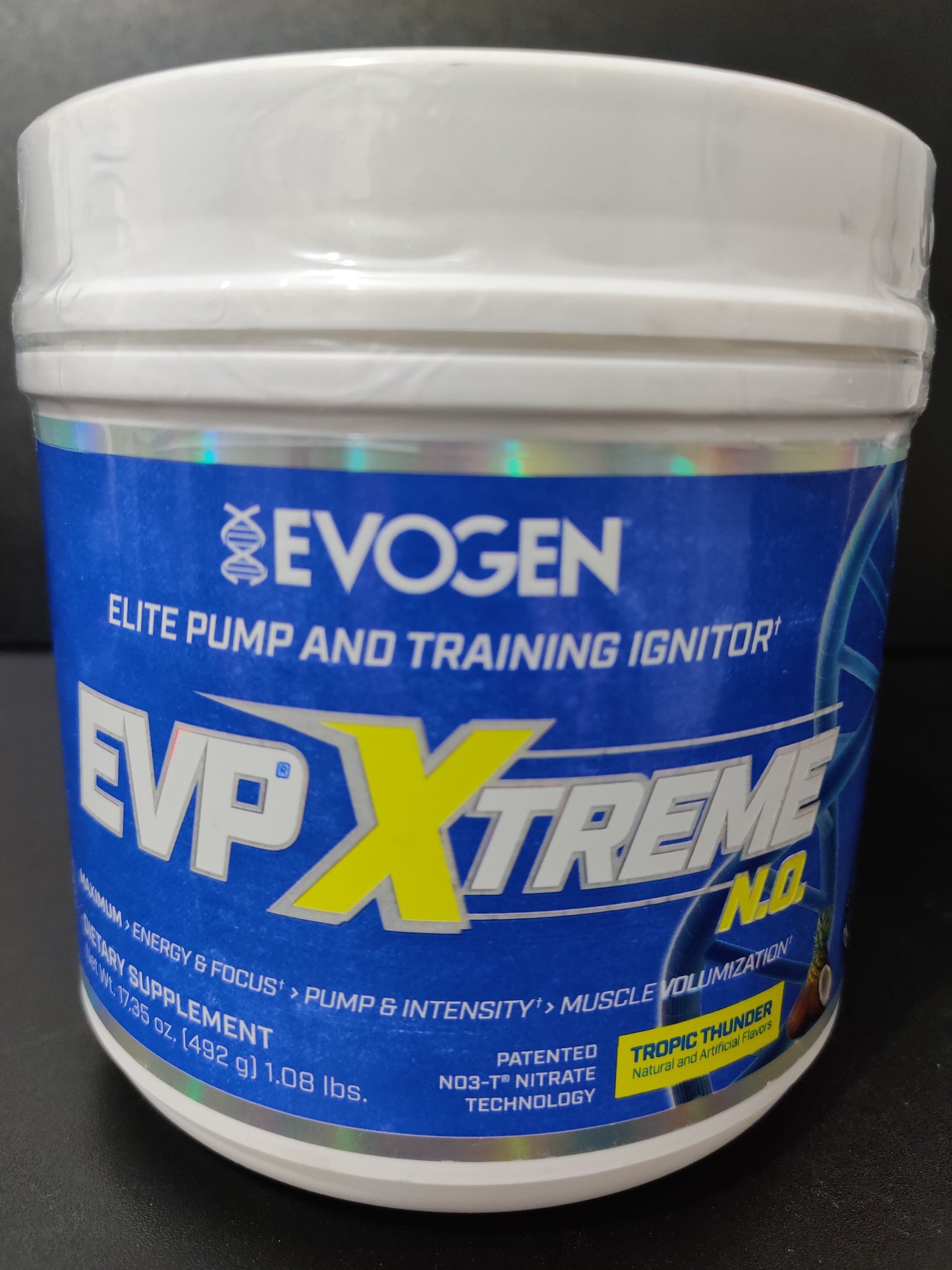 EVP XTREME NO (ELITE PUMP AND TRAINING IGNITOR) EVOGEN 40 SERVIDAS 17.49oz (1.09 lbs)