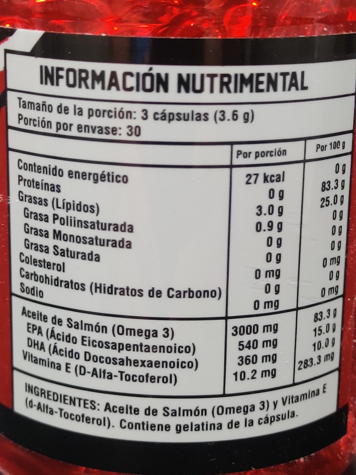 OMEGA 3 BLACKBEAR 30 SERVIDAS 90 CAPSULAS