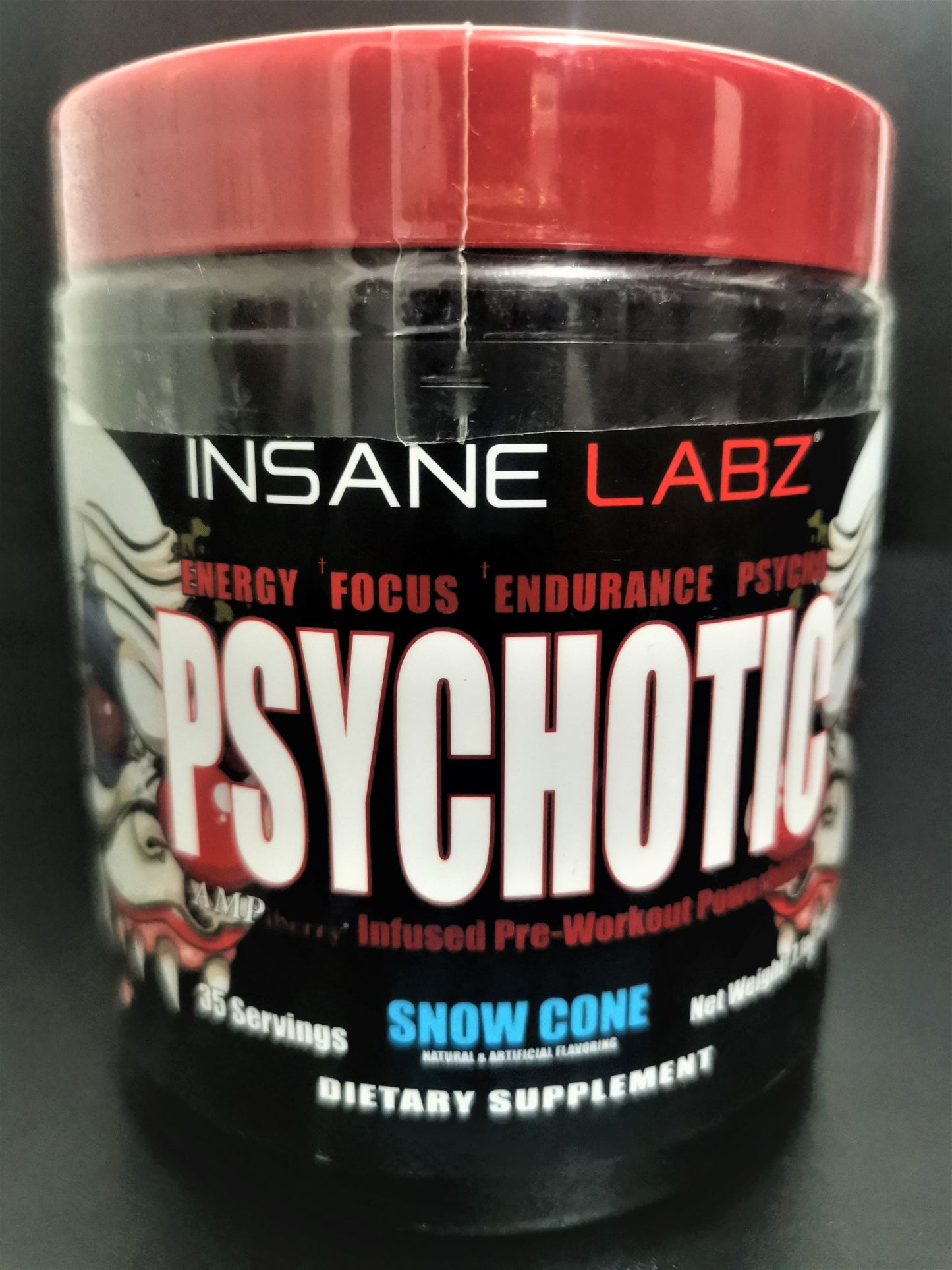 PRE WORKOUT PSYCHOTIC RED INSANE LABZ 35 SERVIDAS 8OZ. (244 G)