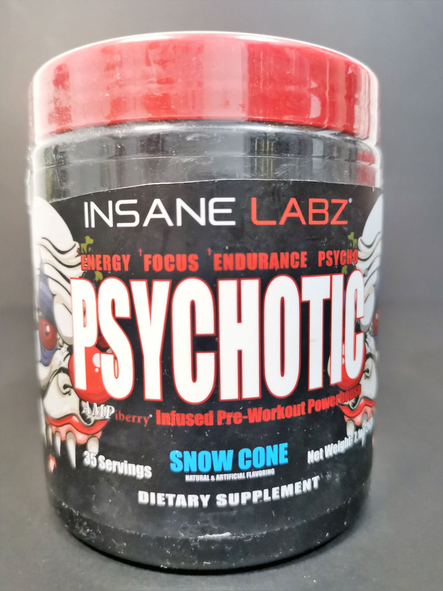 PRE WORKOUT PSYCHOTIC RED INSANE LABZ 35 SERVIDAS 8OZ. (244 G)
