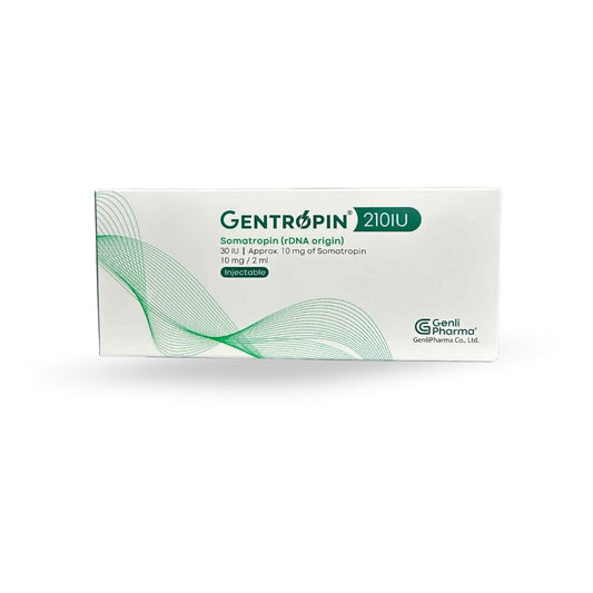 GENTROPIN 210 IU SOMATROPIN (rDNA ORIGIN) GENLIPHARMA 7 VIALES (CADA VIAL 30 UI/10mg.)HGH