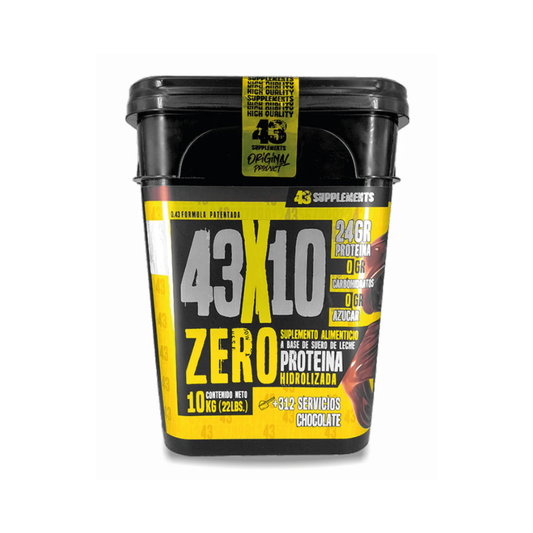 ZERO PROTEIN 43 SUPPLEMENTS CUBETA 312 SERVICIOS 22LBS (10KG)