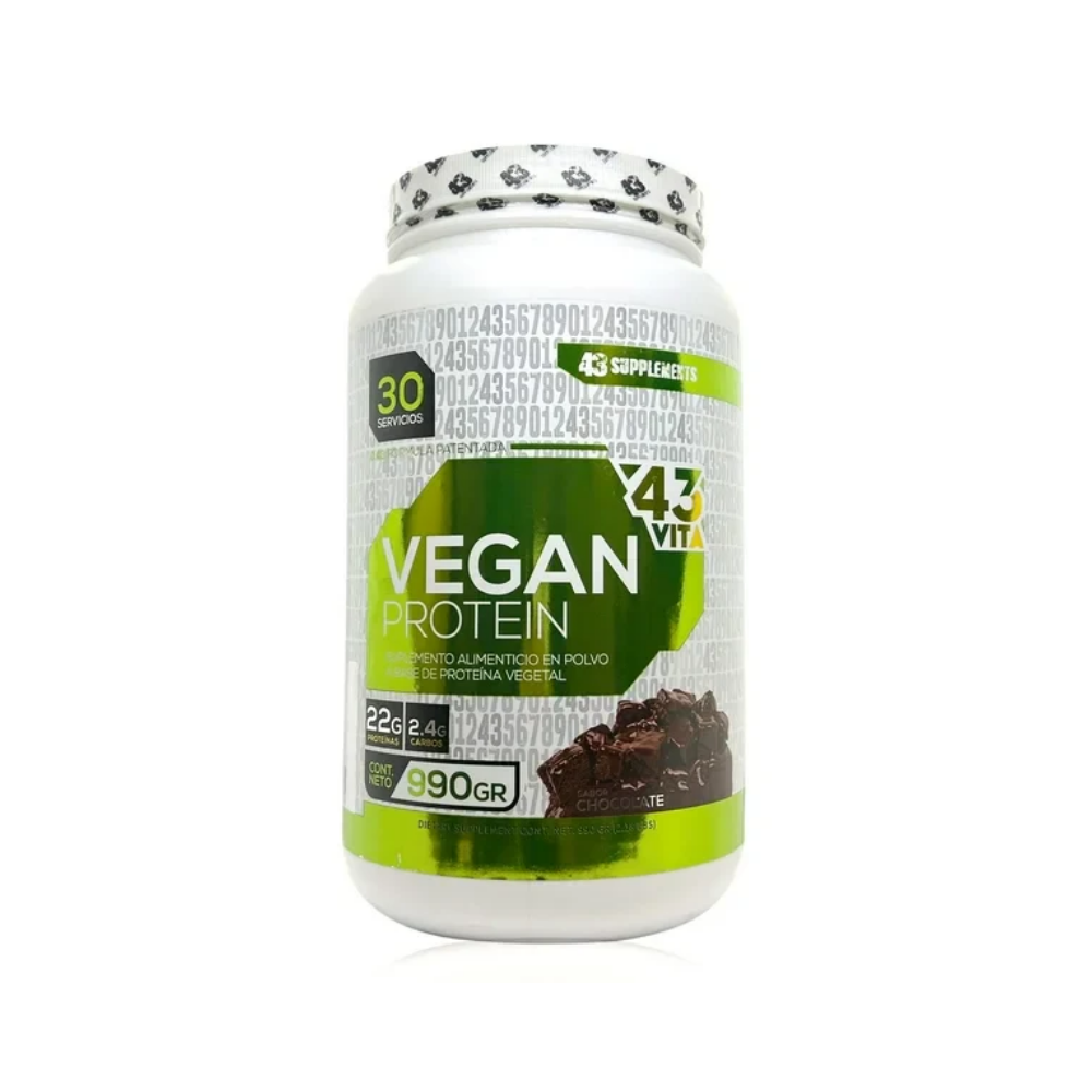 VEGAN PROTEIN 43 SUPPLEMENTS 30 SERVICES 990GR.