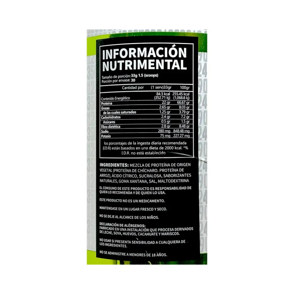 VEGAN PROTEIN 43 SUPPLEMENTS 30 SERVICES 990GR.