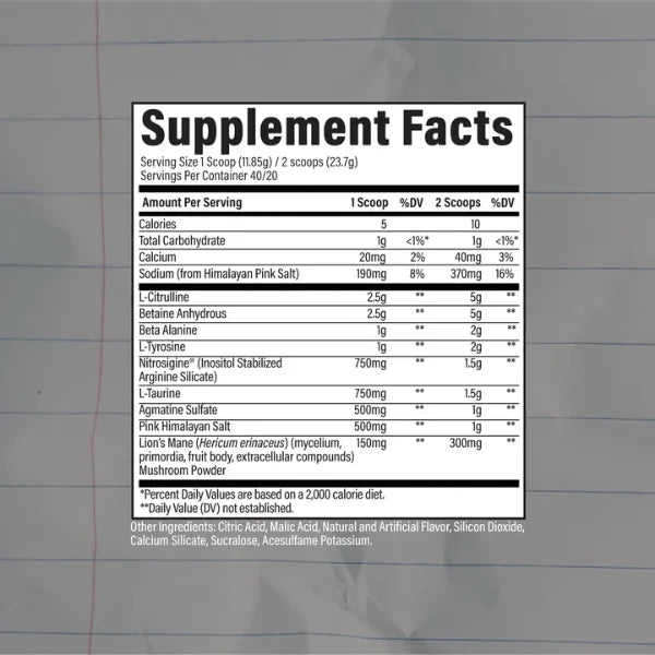 PRE - WORKOUT CHRISTOPHER JUICY PUMS 40/20 SRVS RAW