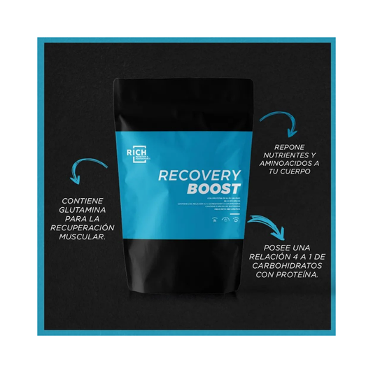 WHEY PROTEIN + GLUTAMINE RECOVERY BOOST RICH NUTRITION PERFOMANCE 14 SERVINGS 980 GRS.