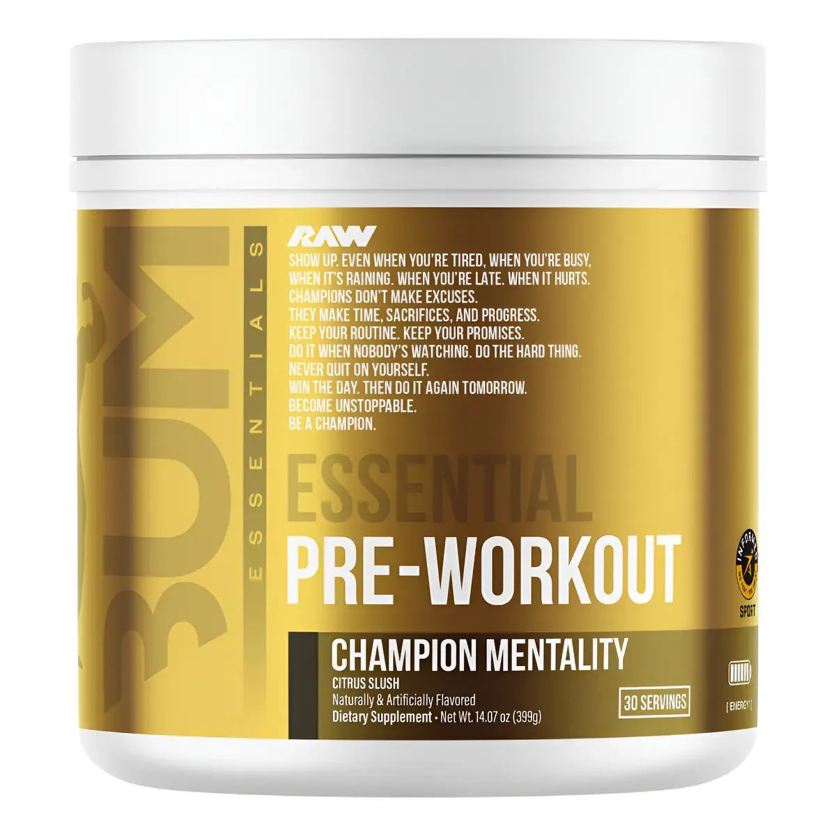 PRE-WORKOUT  CBUM ESSENTIALRAW 30 SERVICIOS 15.56ONZ. (40GRS.)