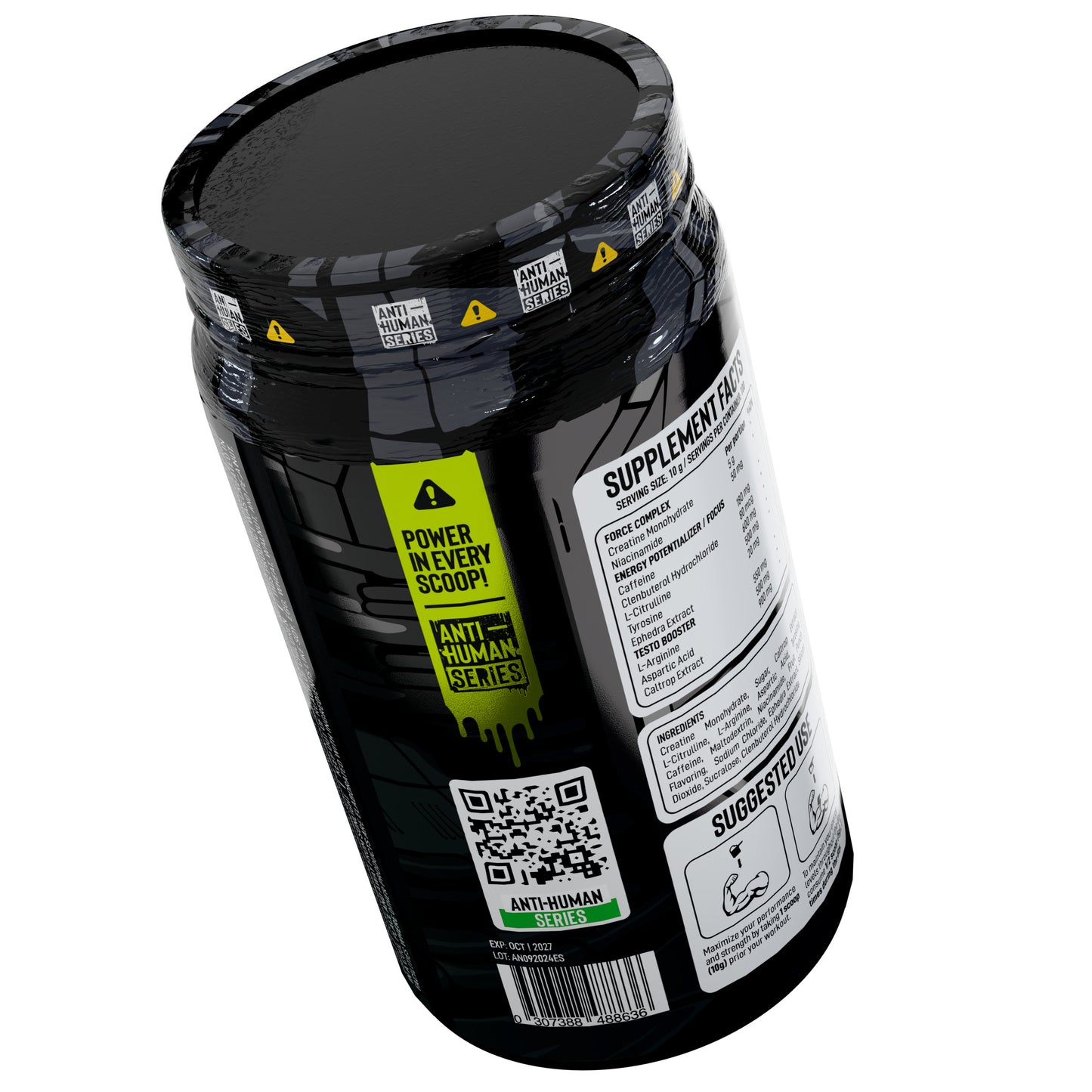 PRE-WORKOUT SPECIMEN No. 01 ANTI-HUMAN **100 SERVICIOS**