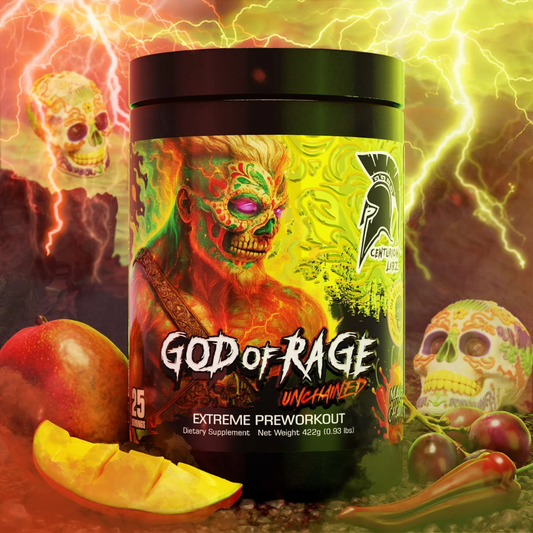 PREWORKOUT GOD OF RAGE CENTURION LABZ COLLAB ANTI-HUMAN 25 SERVIDAS