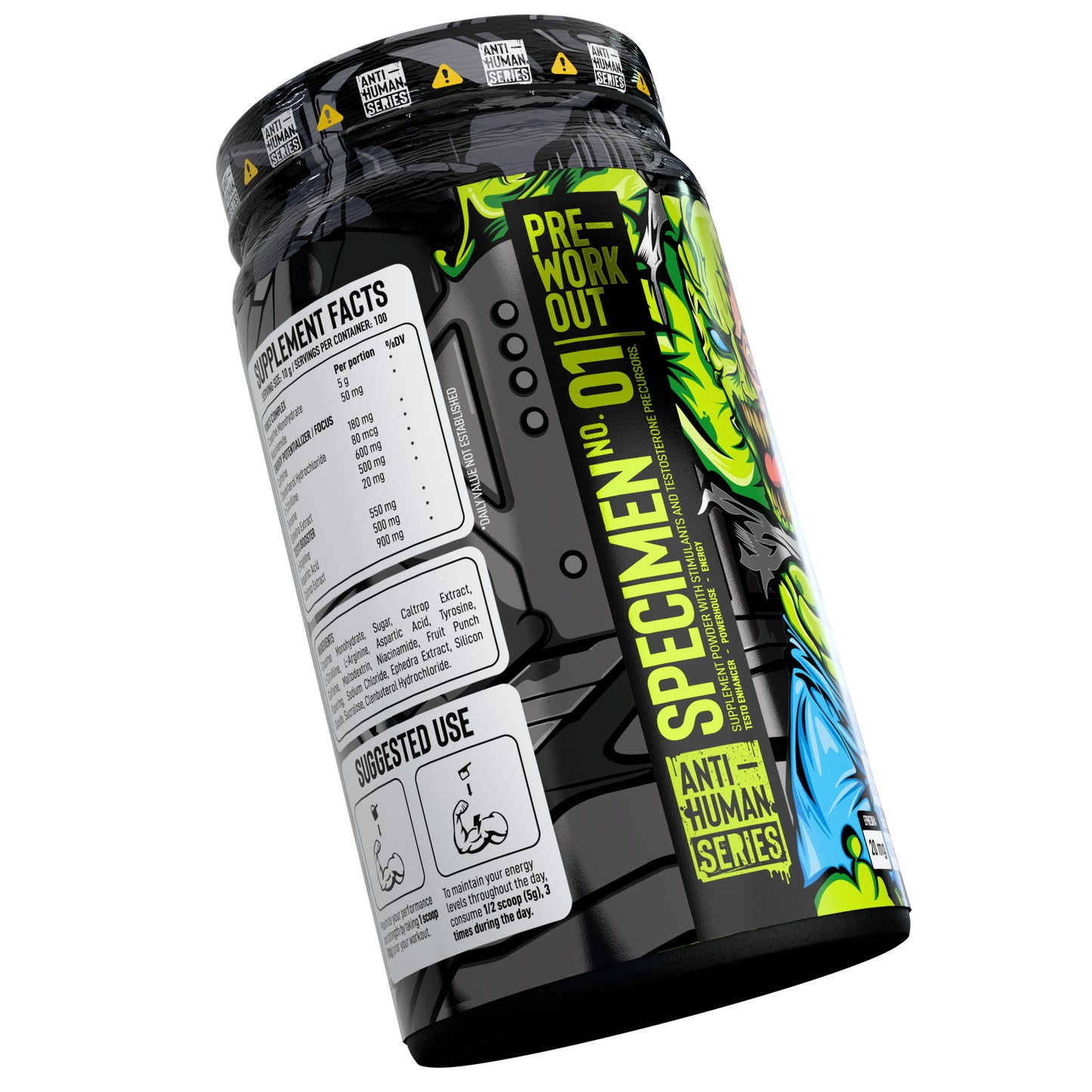 PRE-WORKOUT SPECIMEN No. 01 ANTI-HUMAN **100 SERVICIOS**