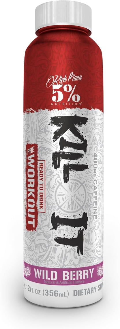 PRE-WORKOUT KILL IT  ENERGY DRINK RICH PIANA 5% (BOTELLA DE 12OZ)