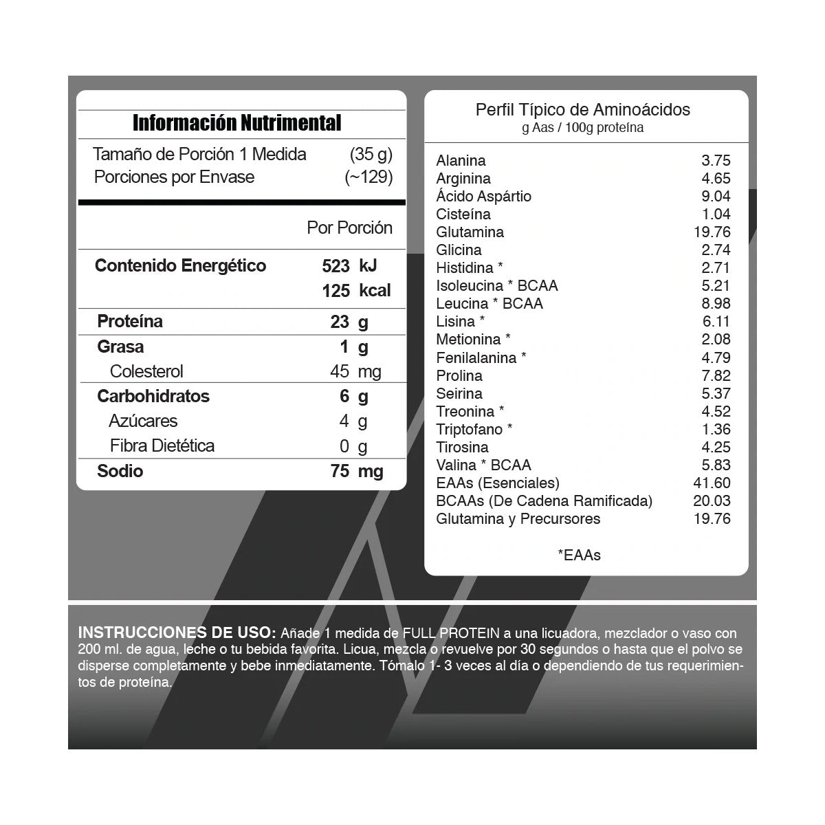 FULL PROTEIN META NUTRITION 10LB. 129 SERVICIOS