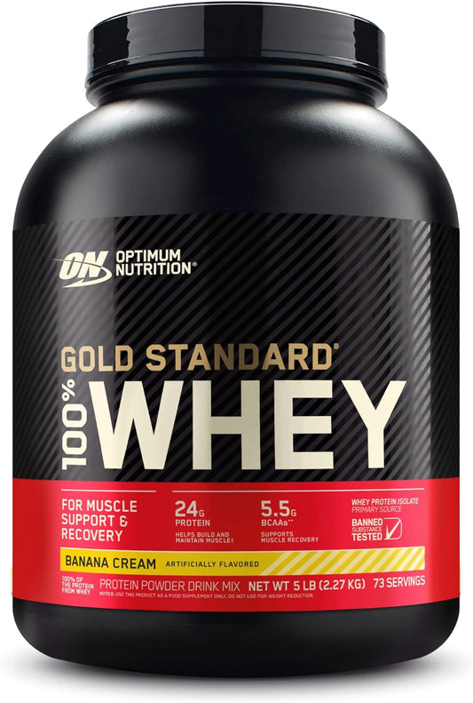 WHEY GOLD STANDARD OPTIMUM NUTRITION 74 SERVIDAS 5LBS (2.22KG)