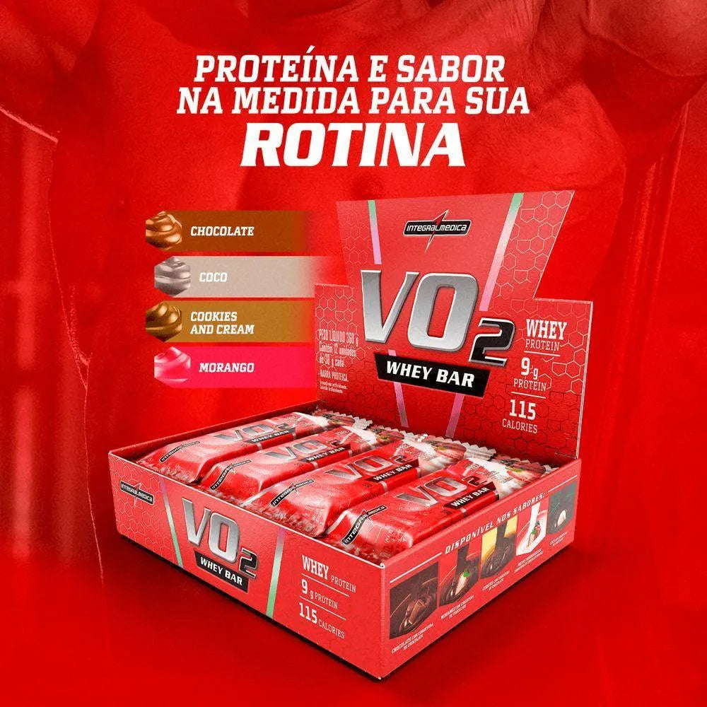 WHEY BAR V02 INTEGRAL MEDICA 12 UNIDADES 9G PROTEINA