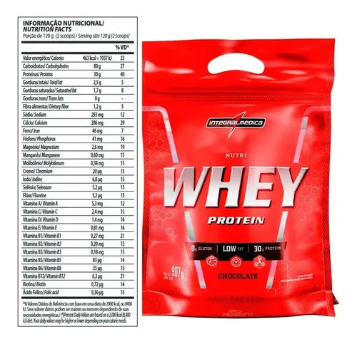 PROTEINA NUTRI WHEY INTEGRAL MEDICAL 900GRAMOS