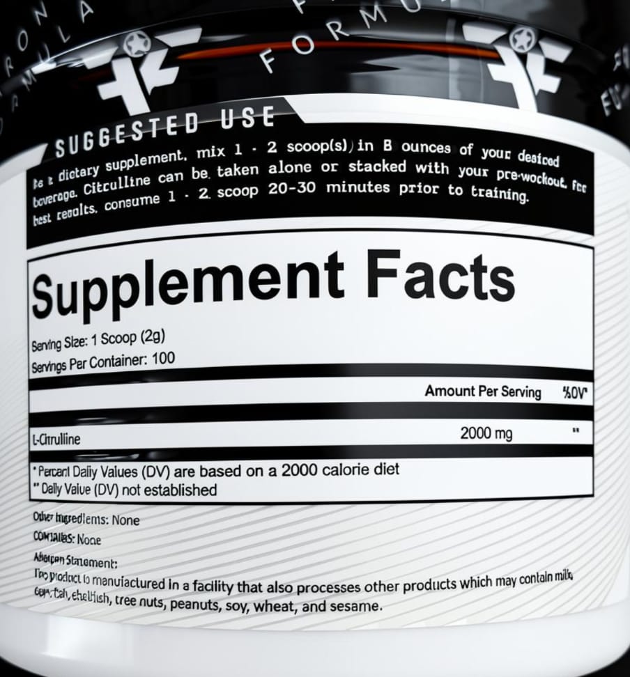 CITRULINA FRONTLINES FORMULATIONS 100 SRVS