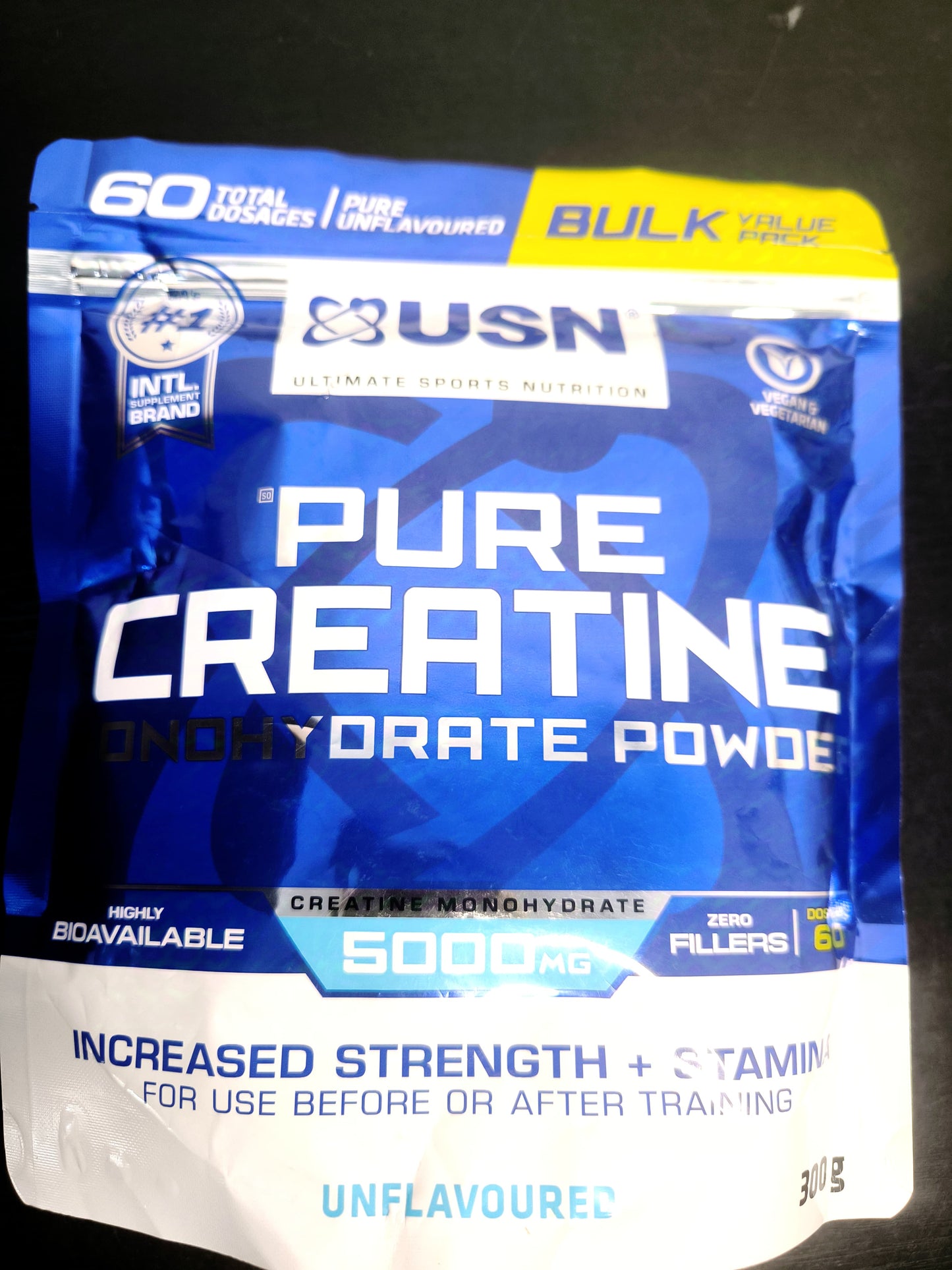 CREATINE MONOHYDRATE ULTIMATE SPORTS NUTRITION 60 SERVIDAS 300GRS.