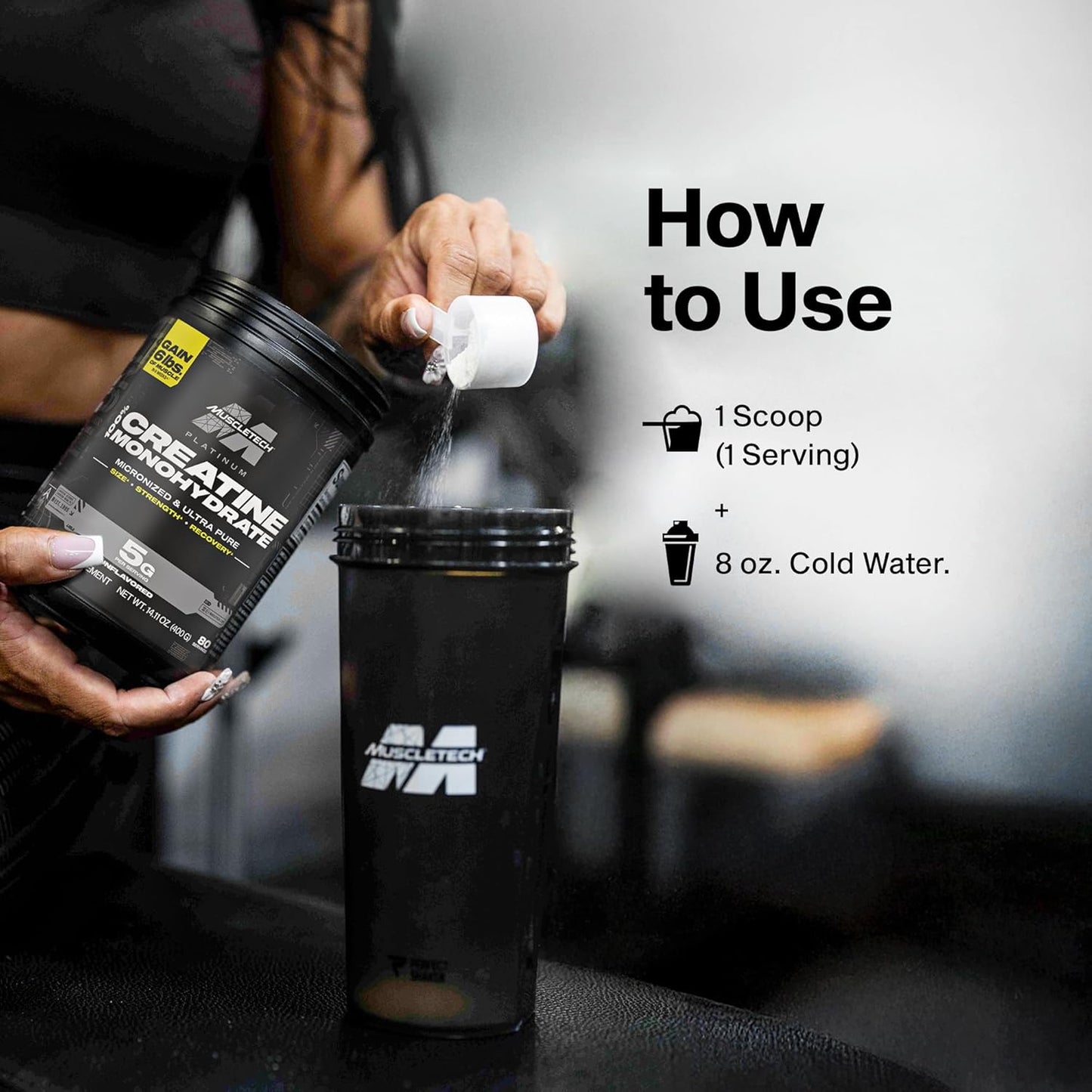 CREATINE PLATINUM MUSCLETECH 80 SERVICES 400 GRMS