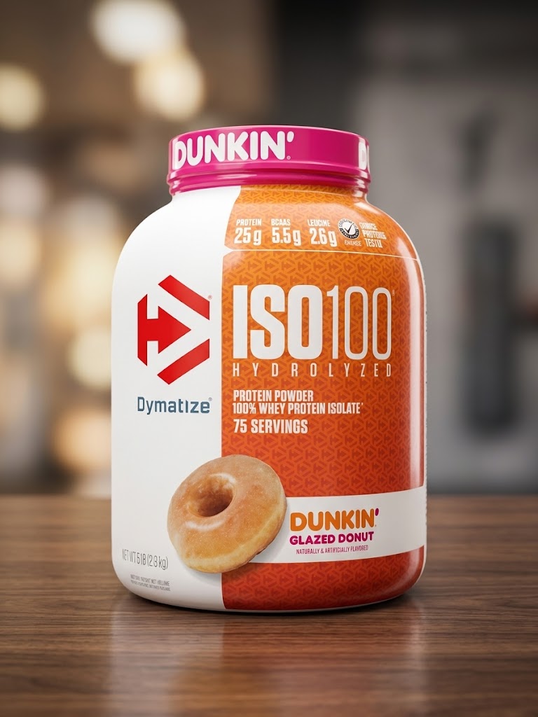 PROTEIN ISO100 HYDROLYZED DYMATIZE DUNKIN 75 SERVICIOS 5 LIBRAS