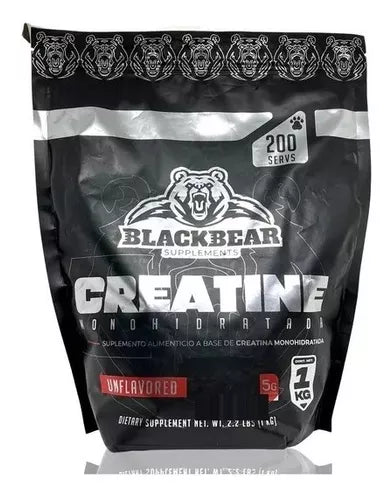 CREATINA BLACKBEAR NATURAL 200 SERVICIOS 1KG BOLSA