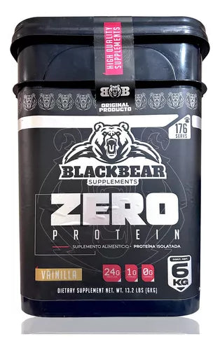 ZERO PROTEIN HYDROLIZED BLACKBEAR CUBETA 176 SERVIDAS 6KGS.