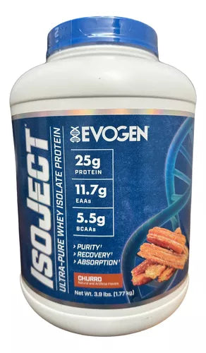 PROTEIN WHEY ISOLATE ULTRA PURE ISOJECT EVOGEN 55 SERVIDAS 3.76 LBS. (1.70 KG)