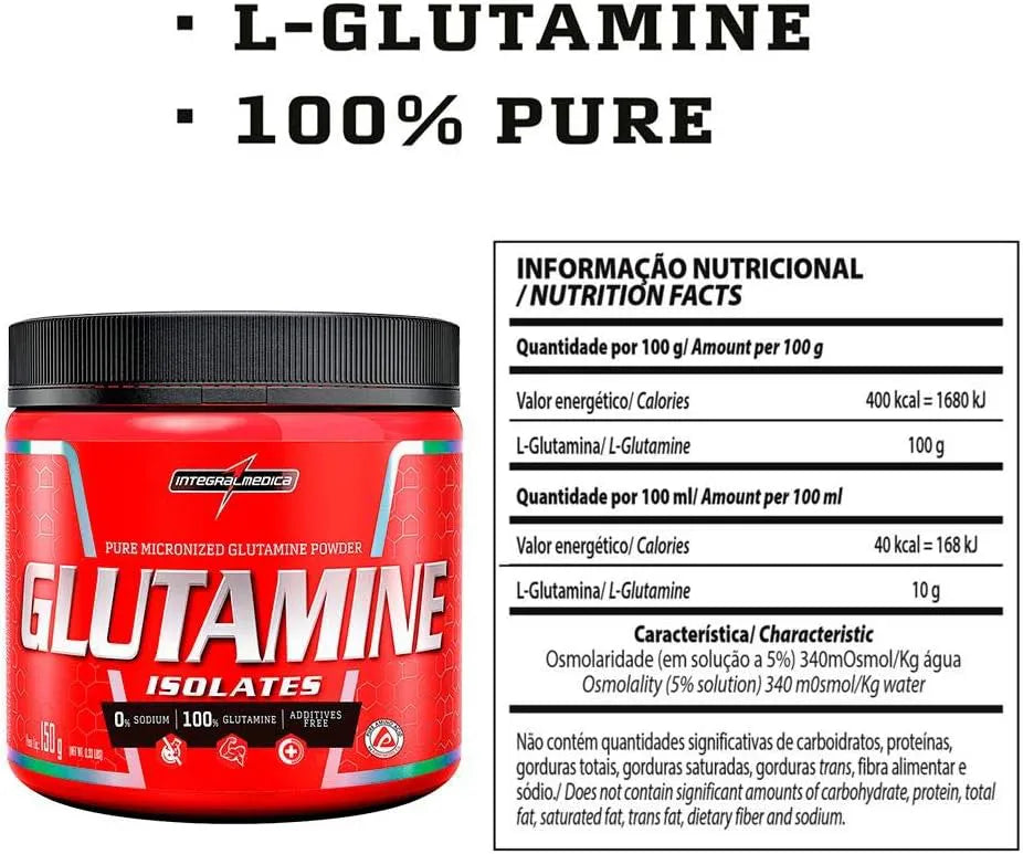 GLUTAMINA ISOLATE INTEGRAL MEDICA 150G 30SRV