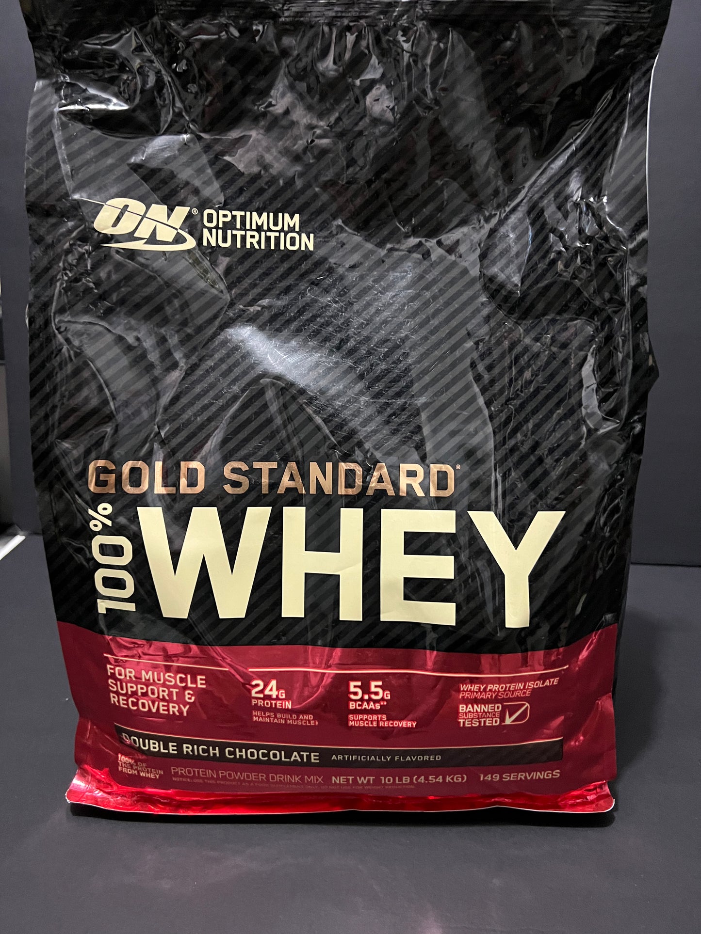 WHEY 100 GOLD STANDARD OPTIMUM NUTRITION 146 SERVICIOS 9.98LBS. (4.53