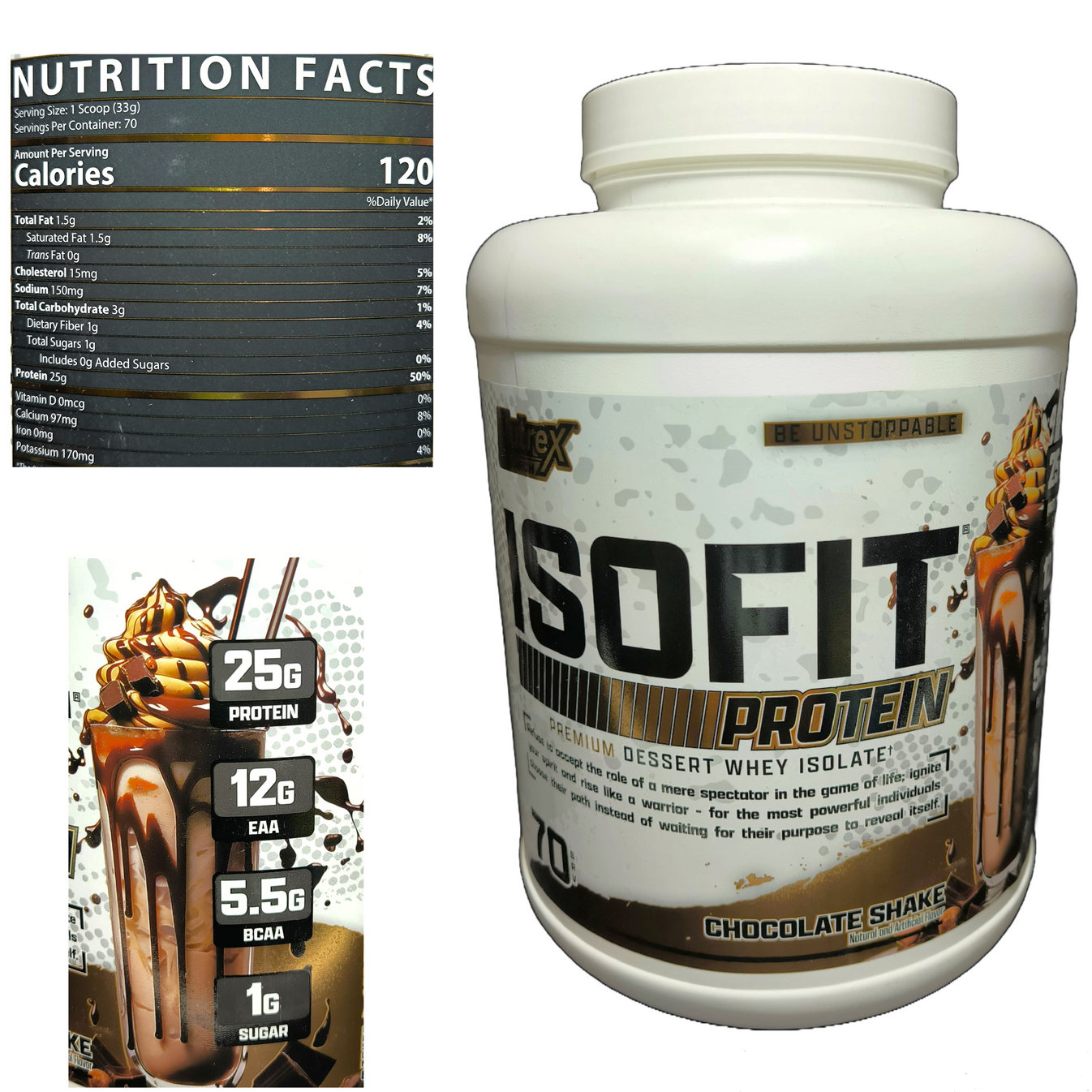 WHEY ISOLATE PROTEIN ISOFIT NUTREX RESEARCH 70 SERVIAS 5LBS ...